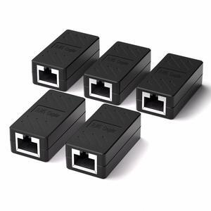 Y.D.F RJ45 Coupler Inline Coupler Cat 8 Cat 7 Cat 6 Cat 5e Cat 5 Ethernet Coupler Ethernet Extension Cable Ethernet Cable Extender for TV/Router/PC/Network switch/Xbox/PlayStation/Switch5 Pack