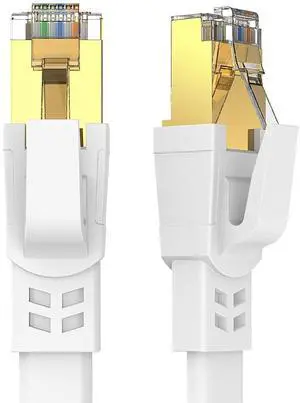 Ethernet Cable 25 FT, Cat8 High Speed Outdoor&Indoor Cat8 LAN Network Cable 40Gbps, 2000Mhz with Gold Plated RJ45 Connector, Weatherproof S/FTP UV Resistant for Router/Gaming/Modem (25)