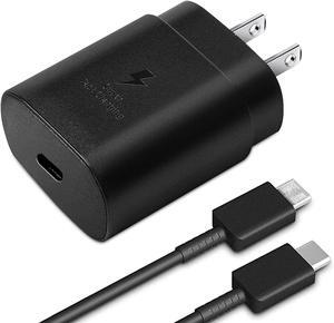 USB C Superfast Charger, USB Type-C to USB Type-C Cable 5ft and 25W Wall Charger Fast Charging PD Adapter Compatible with iPhone 15 Samsung Galaxy Ultra S23/S22/S21/S20+ Note 20/10 Z Fold/Flip(1-Pack)