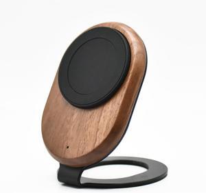ARK Solid Wood MagSafe Stand Magnetic Wireless Charging Station w/Adapter & USB to USB C Cord 15W Wireless Charger. for iPhone 16/15/14/13/12 & Some Samsung. Home, Office, Kitchen. Best Mens Gifts!