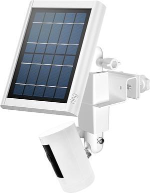 HOLACA 2-in-1 Weatherproof Gutter Mount for Ring Solar Panel, Spotlight Cam Battery and Stick Up Cam Battery Outdoor Mount Accessories for Ring Solar Panel (White)