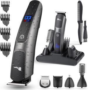 Fagaci Gentle with Skin 5 in 1 Hair Trimmer, Waterproof, Turbo Speed, Quick Charge, Body Hair Trimmer for Facial, Pubic, Groin, Electric Hair Beard Trimmer for Men Professional