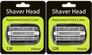 32B Replacement Shaver Head for Braun Series 3,Shaving Razor Head Suitable for Braun S3 3000s 3010s 3020s 3030s 3040s 3050cc 3070cc 3080s 3090cc 310s 320 330 340 350cc ect (2PCS)