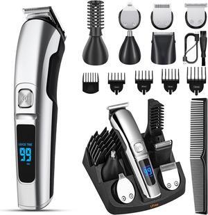 Ufree Beard Trimmer for Men, Waterproof Electric Razor for Nose, Body, Face & Mustache, Cordless Hair Clippers Shavers Grooming Kit, Gifts for Men Husband Father