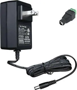 12Vdc 3A/3000mA Power Supply Adapter, 100-240V 50/60Hz AC to DC 36W Wall Charger with Barrel Connector for LED Strip Light, CCTV Camera, Router, Switch, DVR, NVR and More, ETL FCC