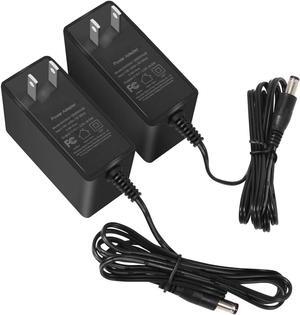 12V 2A Power Supply AC Adapter 2 Pack for CCTV Security Camera Led Strip Lights Router Printer Breast Bump and Other 12 Volt Electronics Devices Less Than 2 Amp