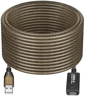 30 FT USB Extension Cable, USB 2.0 Type A Male to A Female Active Repeater Extension Cable 30 ft, High Speed 480 Mbps
