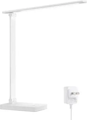Lepro LED Desk Lamp, Metal Desk Light 9.5W 800lm, Forbes Vetted Best Task Lamp, 5 Color Modes 5 Brightness Level, Dimmable Home Office Desktop Lamp for Reading, Crafting, Sewing, Puzzle, Nail, White