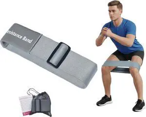 Adjustable Fabric Resistance Bands with Heavy Resistance Levels, Non-Slip Exercise Bands for Men and Women, Perfect Workout Bands for Glutes and Lower Body Training - 1 Pack