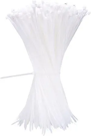 Zip Ties 12 Inch Heavy Duty Clear 1000 Pack Tensile Strength 50 lbs UV Resistant Industrial Cable Ties Self Locking Zipties Wire Ties Wrap Indoor Outdoor Use for Fence Garage Camping, Zcpotizi