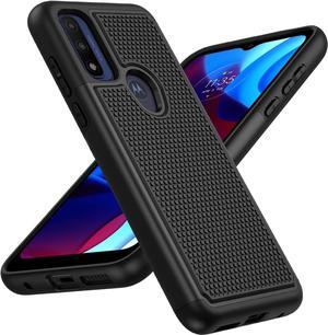 BNIUT for Motorola Moto G Pure Case: Dual Layer Protective Heavy Duty Cell Phone Cover Shockproof Rugged with Non Slip Textured Back - Military Protection Bumper Tough - 6.5inch (Matte Black)