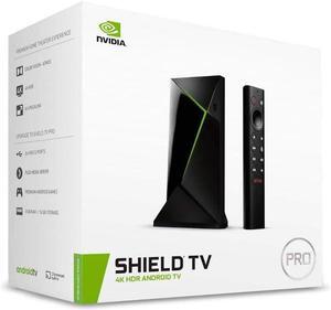 NVIDIA SHIELD Android TV Pro Streaming Media Player; 4K HDR movies, live sports, Dolby Vision-Atmos, AI-enhanced upscaling, GeForce NOW cloud gaming, Google Assistant Built-In, Works with Alexa