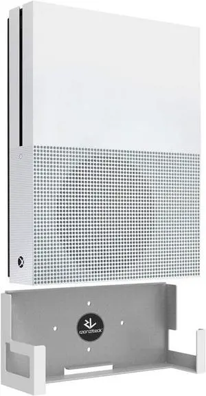 Monzlteck Wall Mount for Xbox One SAll Metal Vertical Hanging On Wall with Power Botton Left/Right,Wall Shelf Bracket for Xbox 1S Monzlteck Wall Mount for Xbox One SAll Metal Vertical Hanging On Wall with Power Botton Left/Right,Wall Shelf Bracket for Xbox 1S