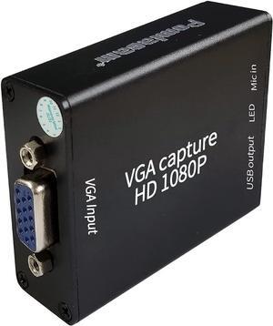 POMIACAM Video Coverter VGA Capture Card,VGA to USB2.0 Converter,Audio and Video Capture Device,Plug-and-Play,USB Drive-Free HD 1080P Video Capture Tool for Windows,Linux and Android