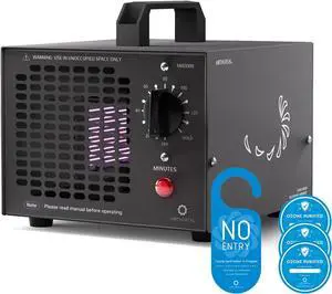 AIRTHEREAL MA5000 Commercial Ozone Generator 5000mg/h O3 Machine Home Air Ionizers Deodorizer for Rooms, Smoke, Cars and Pets, Black