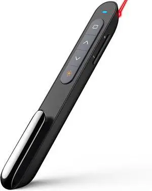 Norwii N27 Presentation Clicker, Clicker for PowerPoint Presentations, PowerPoint Clicker with Pointer for Presentations, Pointer Clicker Presentation Remote - Black