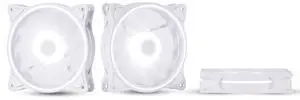120mm White RGB PC Cooling Fans 3-Pack - Ultra Quiet High Airflow LED 12V Computer Case Fans with Triple Light Loops