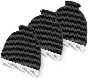 3 Pack Replacement Blades Compatible with Meridian Trimmer, Hygienic Ceramic Replacement Blades Compatible with Meridian Body Trimmer (Onyx & Sage), Black