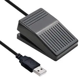 iKKEGOL USB Foot Pedal, USB Single Foot Switch Game Control, One Key Programmable Footswitch Map Mouse Keyboard for Video Game Push to Talk, Transcription HID