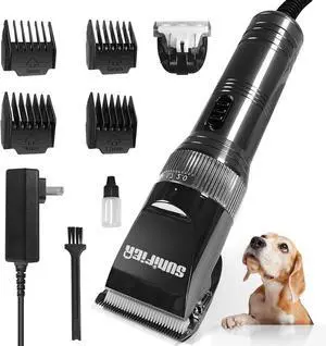 Professional Dog Grooming Clippers for Thick Coat - Dog Hair Trimmer for Grooming Kit- Sheep Shears for Thick Hair  Pet Grooming Clippers for Dogs, Cats, Sheeps, Horse (Black)