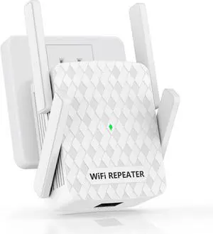 WiFi Extender Signal Booster, Internet Wireless Repeater for Home Coverage up to 10000sq.ft and 35 Devices, 1200Mbps WiFi Booster with Ethernet Port, Dual Band 2.4G/5G, 4 Antennas