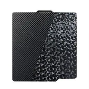 PEO PET Build Plate for Bambu Lab X1C X1 X1E P1P P1S A1, Smooth Textured Flexible PEO PET Spring Steel Bed Plate for Bambulab X1, P1 Series 3D Printer Platform