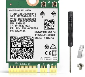 M.2 WiFi Card AX210 Bluetooth 5.3 WiFi 6E Wireless Card Laptop | AX210NGW Bluetooth 5.3 Tri-Band 5400Mbps Network Card Adapter for Laptop Support Windows 10/11 (64bit) M.2/NGFF M.2 WiFi Card AX210 Bluetooth 5.3 WiFi 6E Wireless Card Laptop | AX210NGW Bluetooth 5.3 Tri-Band 5400Mbps Network Card Adapter for Laptop Support Windows 10/11 (64bit) M.2/NGFF