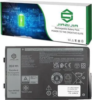 6WVHD 451-BDDY Laptop Battery Replacement for Dell Latitude 7230 Rugged Extreme Tablet T06H T06H001 Series Notebook FNW8F 0VDDJY VDDJY 0JM6CX JM6CX 7.6V 35.6Wh 4457mAh