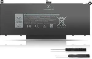 7480 F3YGT 2X39G 60WH Laptop Battery for Dell Latitude 12 7000 7280 7290 13 7000 7380 7390 P29S002 14 7000 7480 7490 E7280 E7480 E7490 E7290 E7380 Battery fits Dell 453-BBCF 451-BBYE KG7VF DM3WC DM6WC