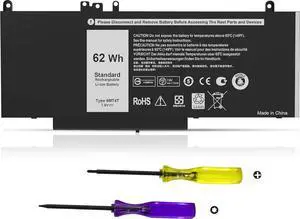 E5470 E5570 6MT4T Battery Compatible with Dell Latitude 14 5470 E5470 15 5570 E5570 Precision 15 3510 M3510 Series Notebook Replacement for 7V69Y TXF9M 79VRK HK6DV 07V69Y 7.6V 62Wh