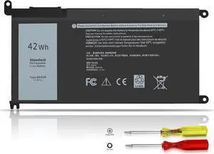 42wh WDXOR Laptop Battery for Dell Inspiron 13 15 5000 7000 Series 15 5565 5567 5568 5578 5579 7560 7570 13 7368 7378 5378 17 5765 5767 5770 P58F P66F, Latitude 3189 3390 & more WDXOR P69G 3CRH3