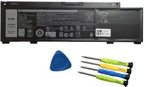 266J9 Battery Replacement for Dell G3 15 3500 3590 3790 G5 15 5500 SE 5505 P89F Inspiron 5490 INS 15PR-1545W 1548BR 1645W 1742BR 1742W Series 0415CG C9VNH 0PN1VN 0M4GWP MV07R 11.4V 51Wh 3 Cell