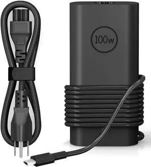 100W USB C Laptop Charger for Dell Computer Charger Type C Gan Ultra Slim Adapter for Dell Precision 5680 Latitude XPS 14 Inspiron 14 16 5000 7000 0202 Power Cord