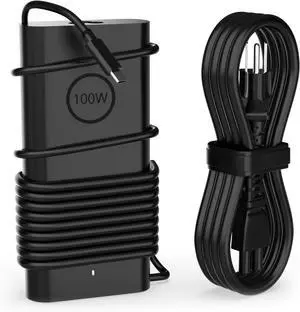 100W USB C PD3.0 Fast AI Laptop Charger Compatible with Dell Pro 14 13 16 Plus 2-in-1 / Dell Pro Rugged 14 13 Premium PA14250 PB16250 PA13250 Business Notebook AI PC Computer Power Adapter