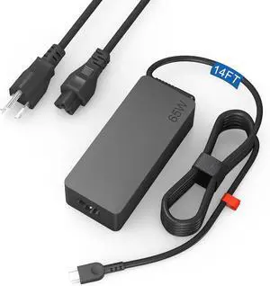 14FT Long Type C Charger 65W USB C Charger for Lenovo Thinkpad T480s T580s L580 L590 E580 E585, Chromebook 100e 300e 500e Lenovo Laptop Charger