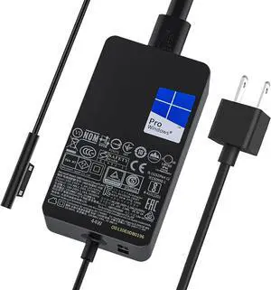 44W 36W 15V 2.58A 1800 1625 1735 Surface Laptop Charger Fit for Microsoft Surface Pro 6 5 4 3 Windows Surface Laptop 3 2 1 Surface Go Tablet Power Cord with 5V 1A USB Charging Port (44W)
