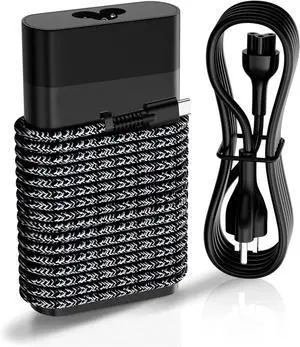 TSKYBEAR 65W Laptop Charger USB C Replacement for HP Spectre/Spectre x360/Chromebook/Google Chromebook/Elitebook x360/Elite X2/Envy/Probook Travel Fast Charging Type C AC Adapter Power Supply Cord