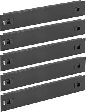 Tecmojo 5 Pack 2U Blank Panel, Cold Rolled Steel Rack Blank Panel, Rack Mount Plate for 19 in Server Rack Enclosure or Network Cabinet, Toolless Mounting, Black