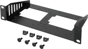 Tecmojo 1U Rack Mount SBC Shelf, 3.98" Depth, Supports Raspberry Pi/Jetson Nano and 2.5" HDD/SSD, for 10" Server Rack & Network Cabinet, Black