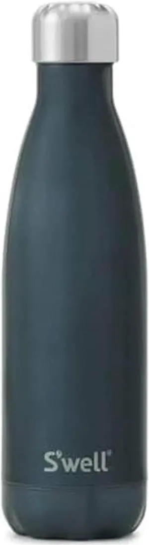 S'well Stainless Steel Water Bottle, 17oz, Blue Suede, Triple-Layered Vacuum Insulated Containers Keeps Drinks Cold for 36 Hours and Hot for 18, BPA Free, Perfect for On the Go