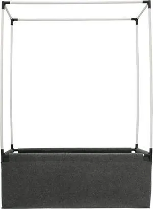 Gardzen Raised Grow Bed with PVC Frame - 47.2"x23.5"x16.9" Breathable Planter Raised Bed, No-Till Design, Includes Pipes & Connectors, Air-Pruning for Healthier Plants