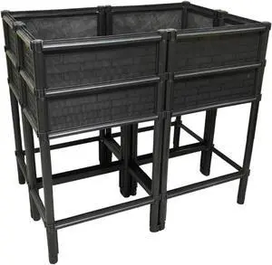 Elevated Raised Garden Bed with Legs 14" Depth Planter Box | Non-Toxic Sun Protected Material | 36" L X 24" W X 27" H for Easy Planting | Vegetable & Herb Backyard Patio