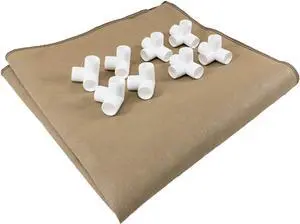 Grassroots Fabric Pots 4' x 4' Living Soil Raised Bed with Trellis Fittings