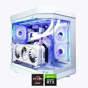 HYPER CYBER Ultra X Gaming PC Desktop Computer AMD Ryzen 9 9950X3D NVIDIA GeForce RTX 3090 Ti 32GB DDR5|1TB SSD, Windows 11 Home, VR Ready, RGB Lighting, WiFi, Ready to Use