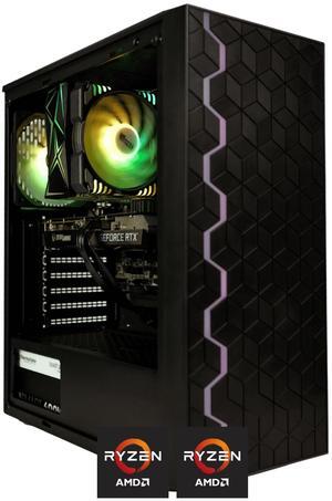 HYPER CYBER Storm X Gaming PC Desktop Computer AMD Ryzen 5 5500, Radeon RX 7800 XT, 16GB DDR4, 1TB SSD, Windows 11 Home, VR Ready, RGB Lighting, WiFi, Ready to Use