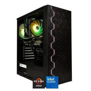HYPER CYBER Storm X Gaming PC Desktop Computer AMD Ryzen 5 5500, Intel ARC B580, 16GB DDR4, 1TB SSD, Windows 11 Home, VR Ready, RGB Lighting, WiFi, Ready to Use