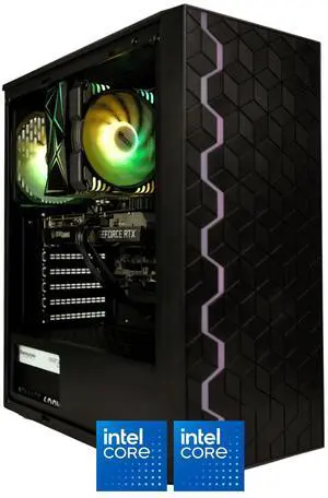 HYPER CYBER Storm X Gaming PC Desktop Computer intel core i5-12400F, Intel ARC B580, 16GB DDR4, 1TB SSD, Windows 11 Home, VR Ready, RGB Lighting, WiFi, Ready to Use