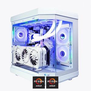 HYPER CYBER Ultra X Gaming PC Desktop Computer AMD Ryzen 7 7800X3D, AMD Radeon RX 7900 XTX, 32GB DDR5, 2TB SSD, Windows 11 Home, VR Ready, RGB Lighting, WiFi, Ready to Use