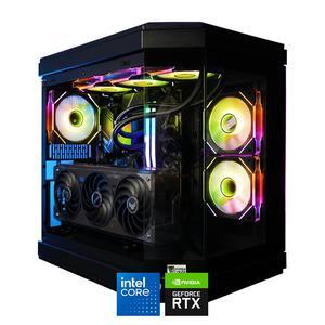 HYPER CYBER Ultra X BLACK Gaming PC Desktop Computer Intel Core i7-14700K, Nvidia GeForce RTX 5090, 32GB DDR5, 2TB SSD, Windows 11 Home, VR Ready, RGB Lighting, WiFi, Ready to Use