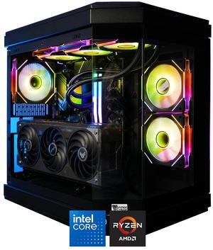 HYPER CYBER Ultra X BLACK Gaming PC Desktop Computer Intel Core i7-14700K, AMD Radeon RX 9070, 32GB DDR5, 4TB SSD, Windows 11 Home, VR Ready, RGB Lighting, WiFi, Ready to Use